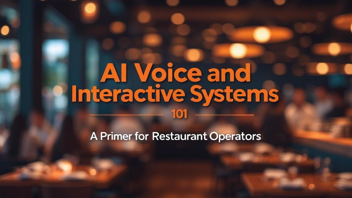AI for Restaurants: Voice and Interactive Systems 101 – How to Harness the Future of Customer Interaction